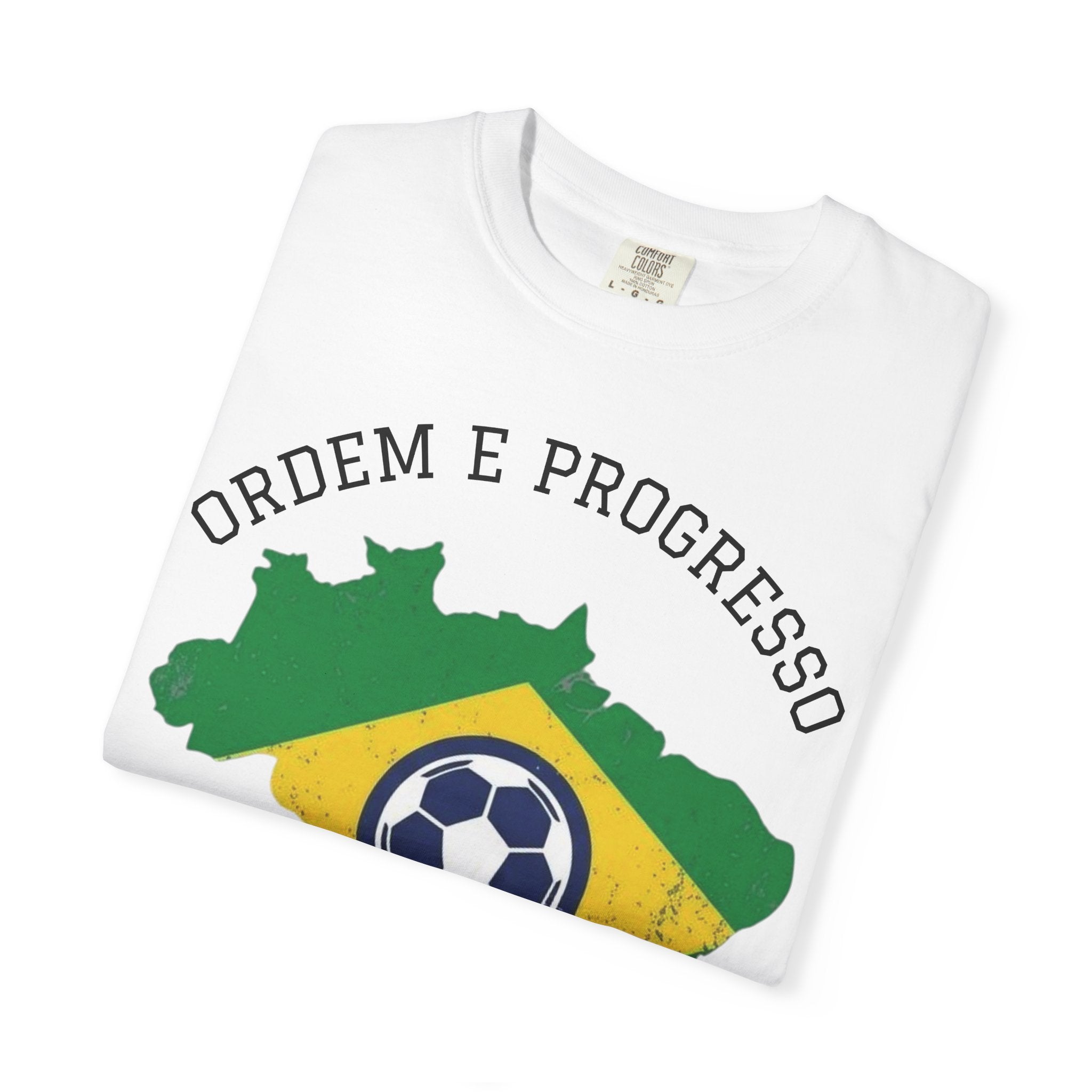 Brazil Flag Soccer T-Shirt — Ordem e Progresso 2026