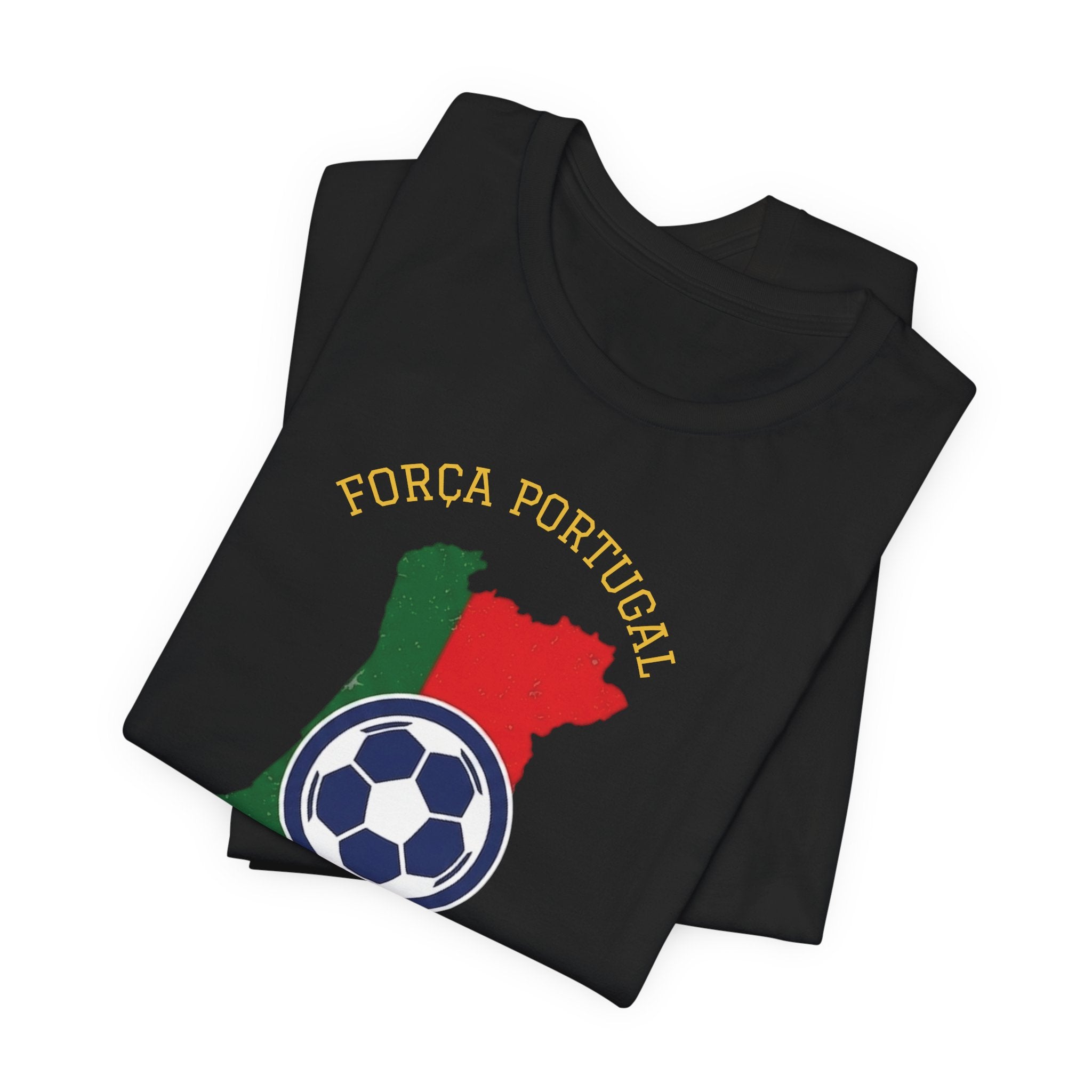 Força Portugal Soccer T‑Shirt — Portugal Map Football Fan Tee (2026)