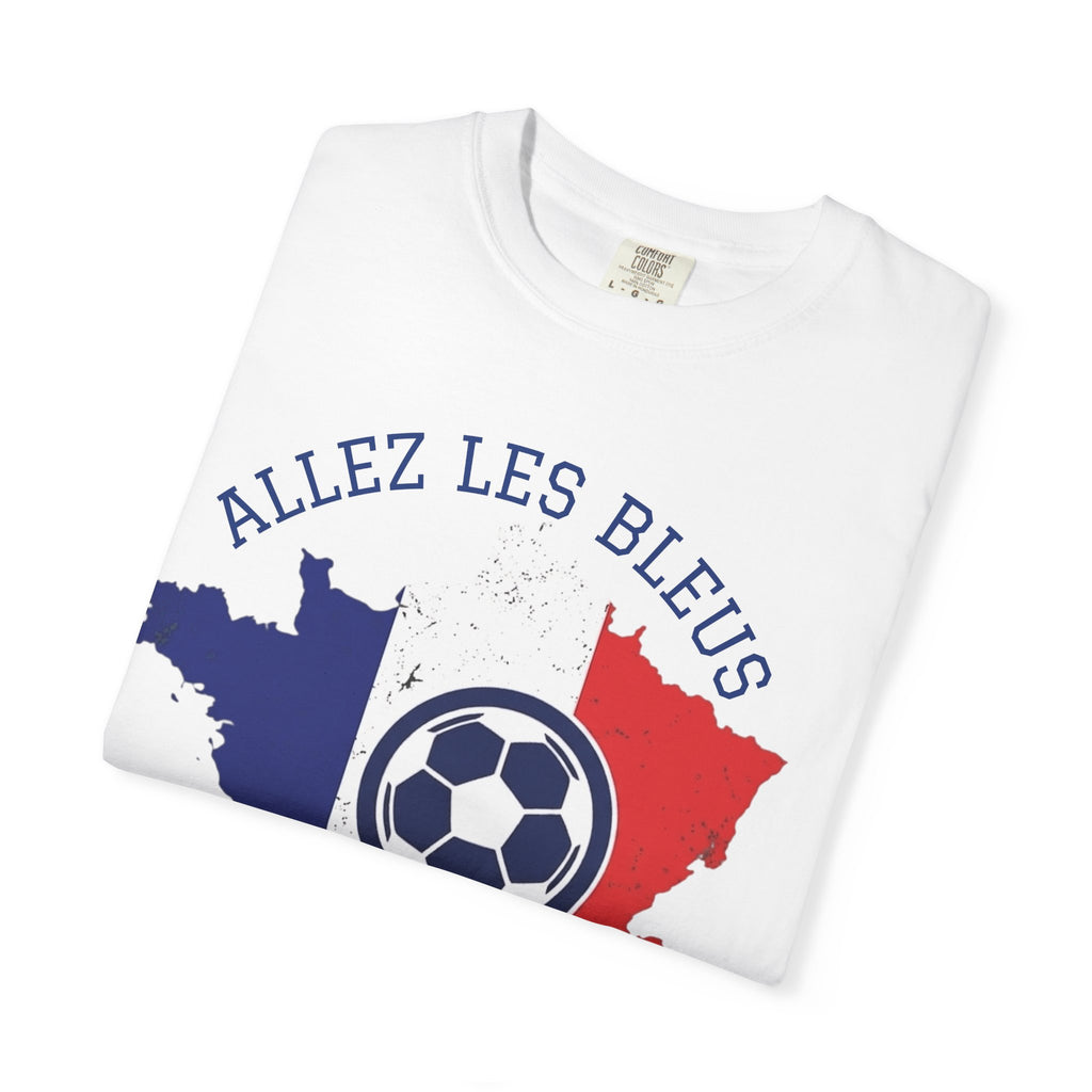 France Soccer T-Shirt — "Allez Les Bleus" 2026 Map & Ball Design
