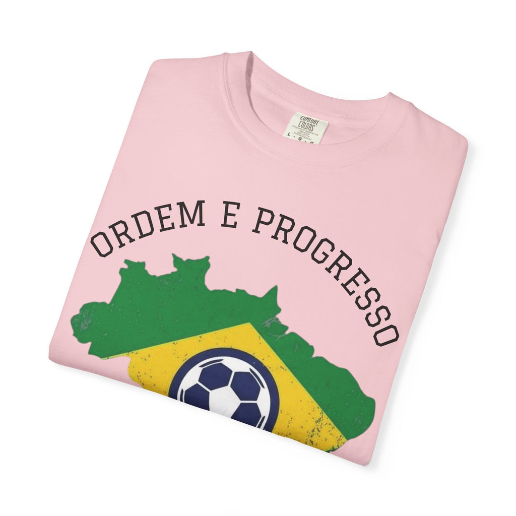 Brazil Flag Soccer T-Shirt — Ordem e Progresso 2026