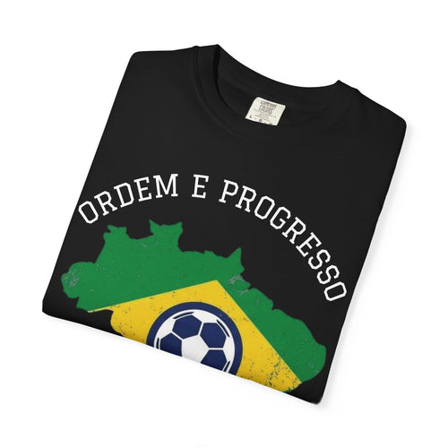Brazil Flag Soccer T-Shirt — Ordem e Progresso 2026