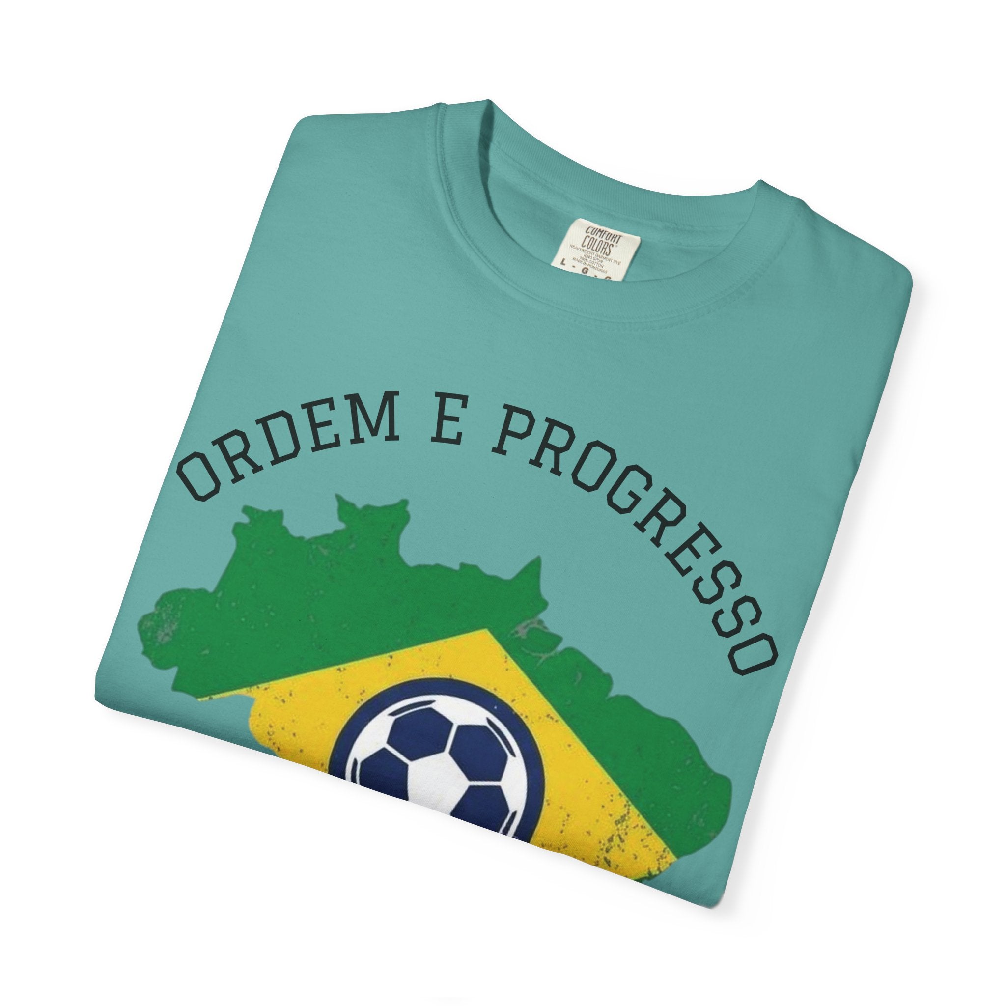 Brazil Flag Soccer T-Shirt — Ordem e Progresso 2026