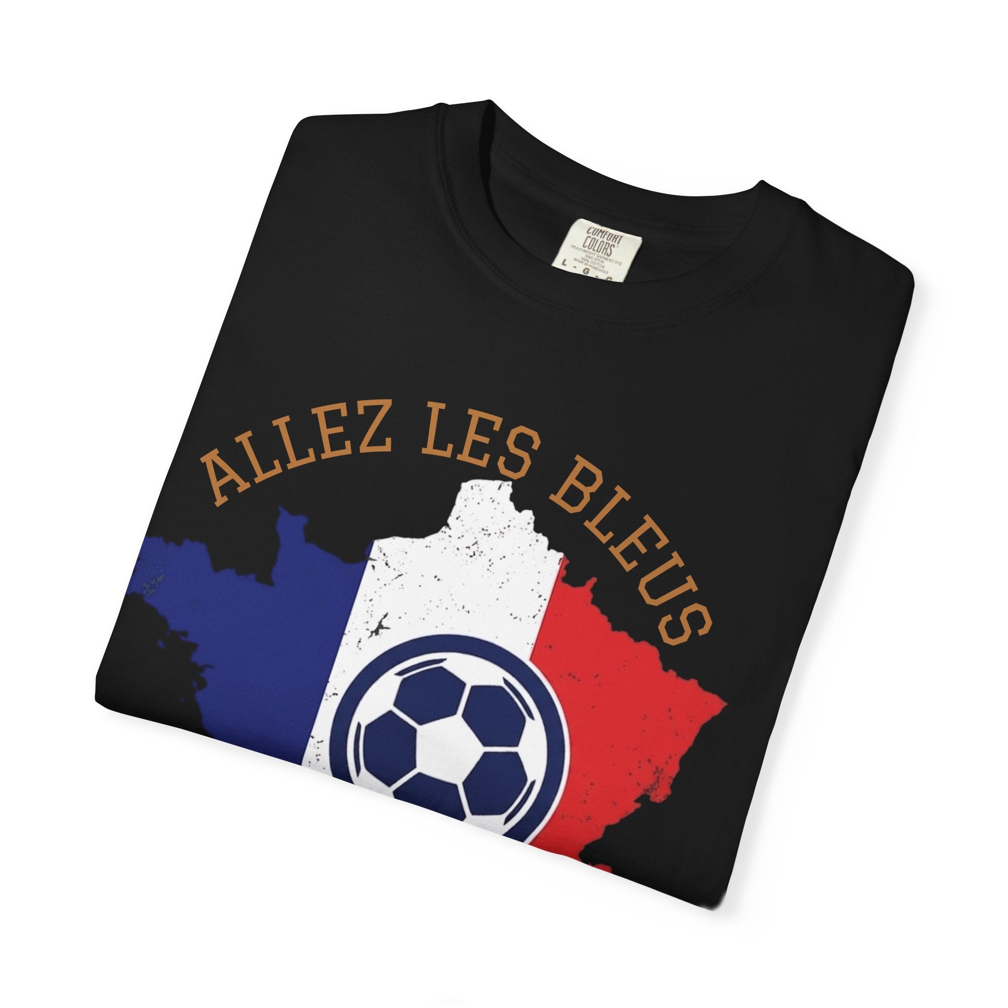 France Soccer T-Shirt — "Allez Les Bleus" 2026 Map & Ball Design