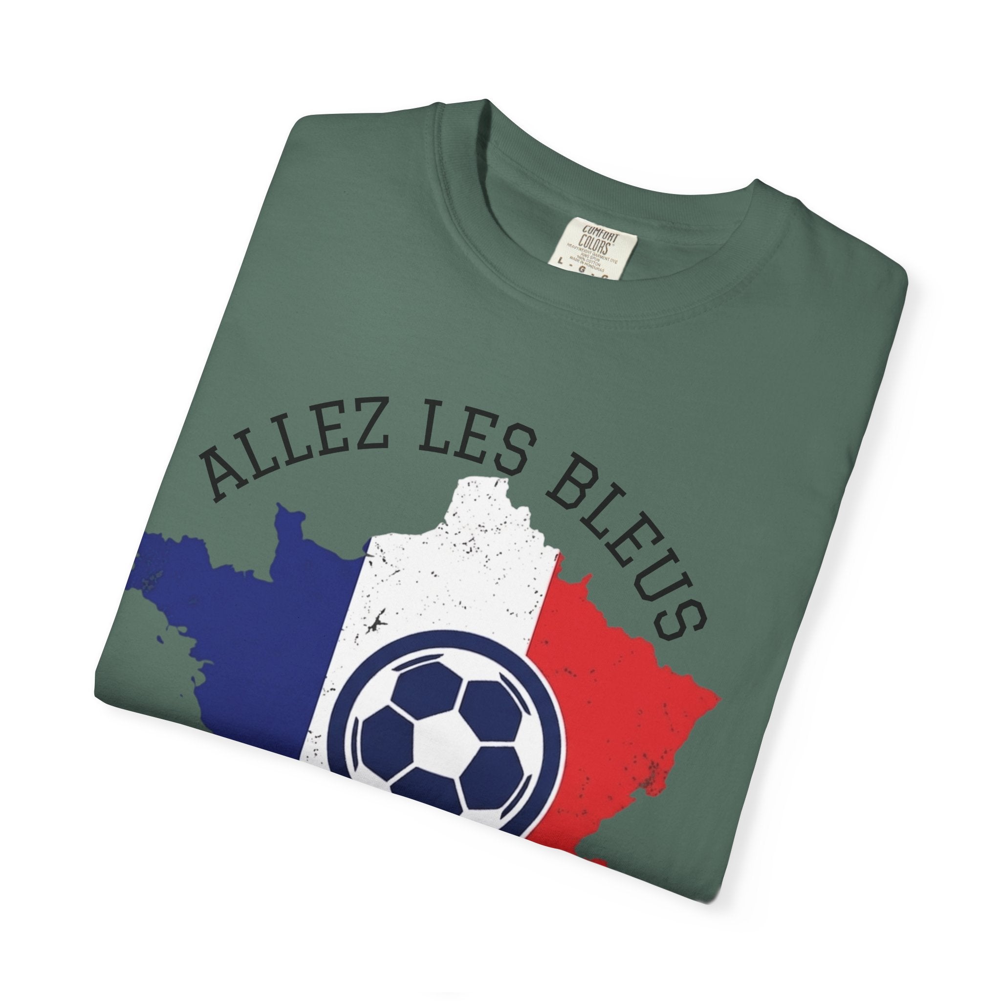 France Soccer T-Shirt — "Allez Les Bleus" 2026 Map & Ball Design